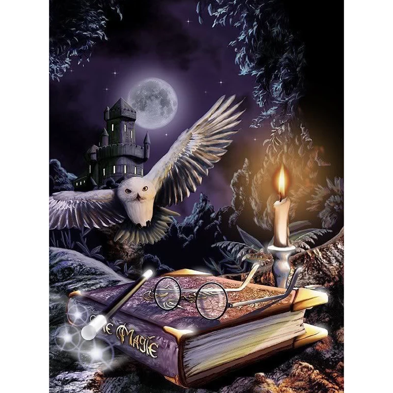 

oneroom 5D Full Diamond Painting diy Diamond Painting Cross Stitch Home Decor Mosaic Harry Potter Magic Cartoon Hawk