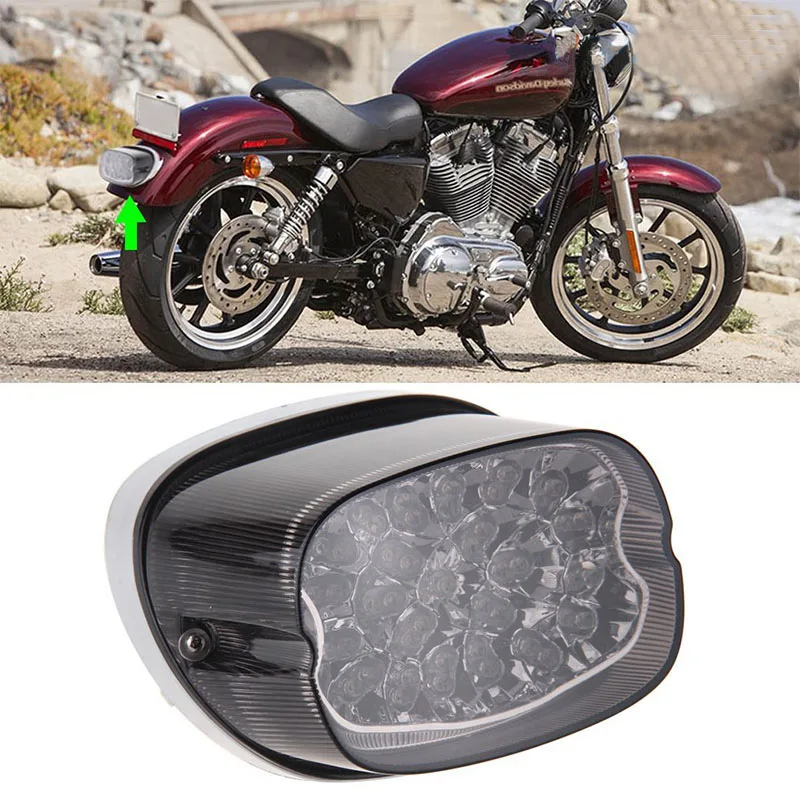 

2018 Fashion Smoked Led Tail Light Turn Signals Lamp For Harley Softail Sportster Road King E074