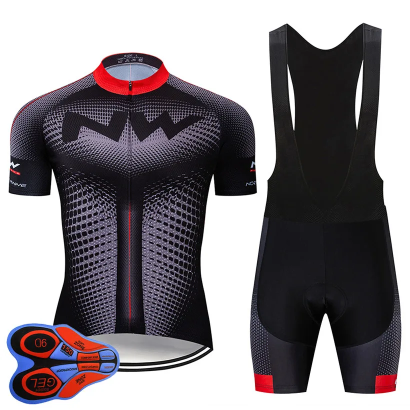 

2019 pro team Cycling Jersey Bicycle Wear 9D Gel Pad Ropa Ciclismo Rock Bicycle MTB Bike Clothing Cycling Clothes black jersey