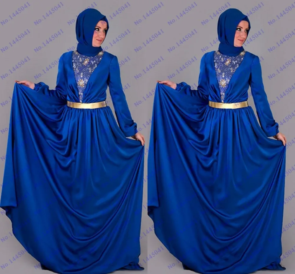 royal blue and gold party dress