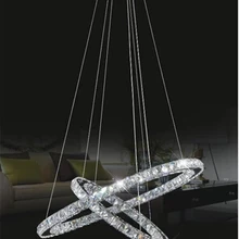 Простые Роскошные хрустальные люстры круг творческий светодиодные лампы люстры спальня ден