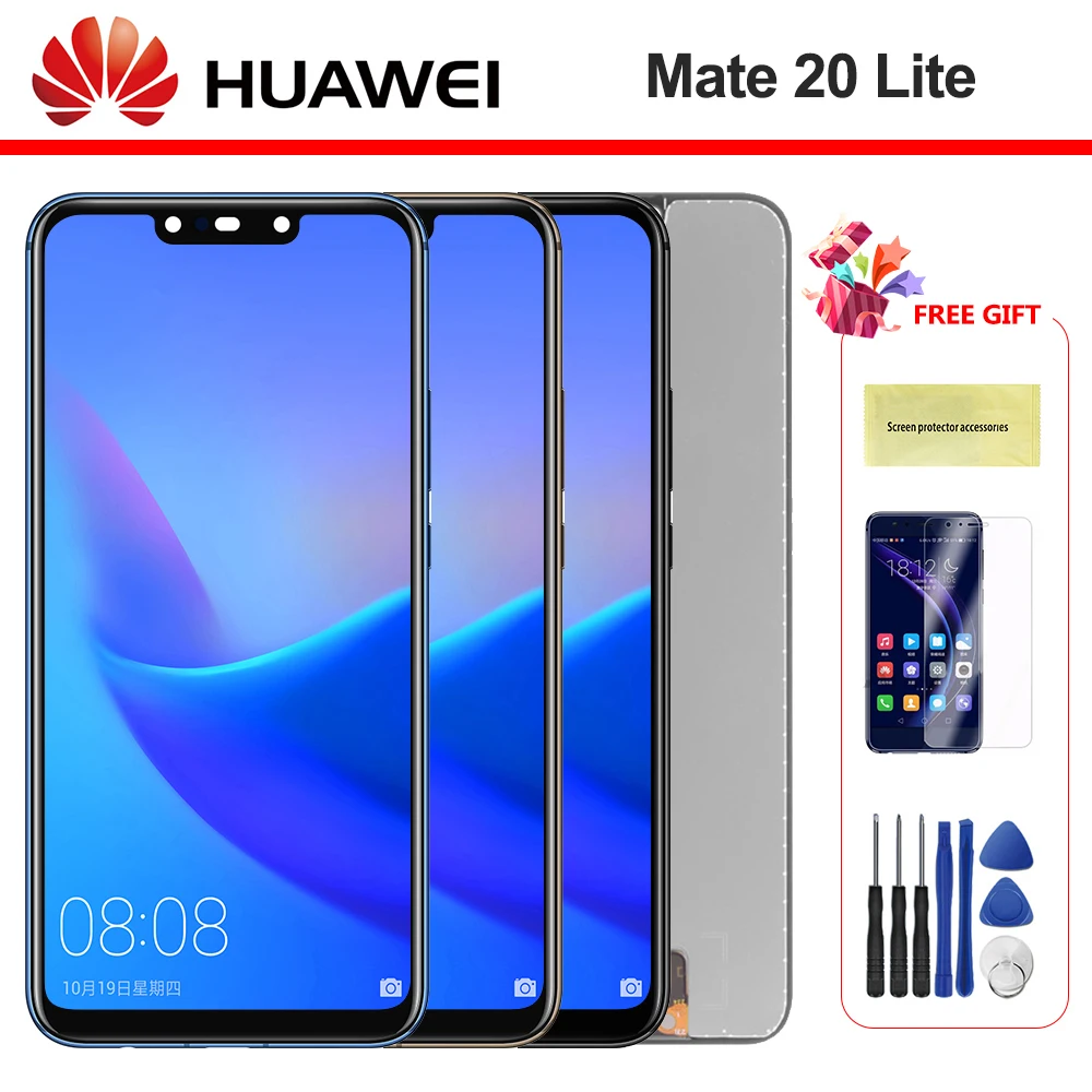 

100% Test Display Mate 20 Lite LCD with frame Display Touch Screen Digitizer For Huawei Mate20 Lite SNE LX1 LX2 LX3 Screen
