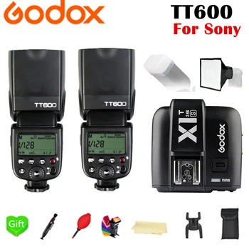 

2X Godox TT600S Camera Flash GN60 2.4G Wireless X-System TTL HSS Flash Speedlite + X1T-S Transmitter Trigger For Sony Camera