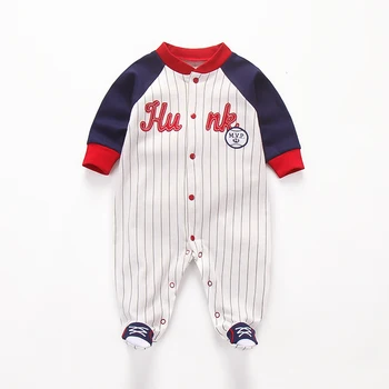 

2019 Jumpsuit Baby Boy Romper Baby Onesie Costume Long Sleeve Rompers For Babies Spring Toddler Girl Pajamas Tiny Cotton Clothes