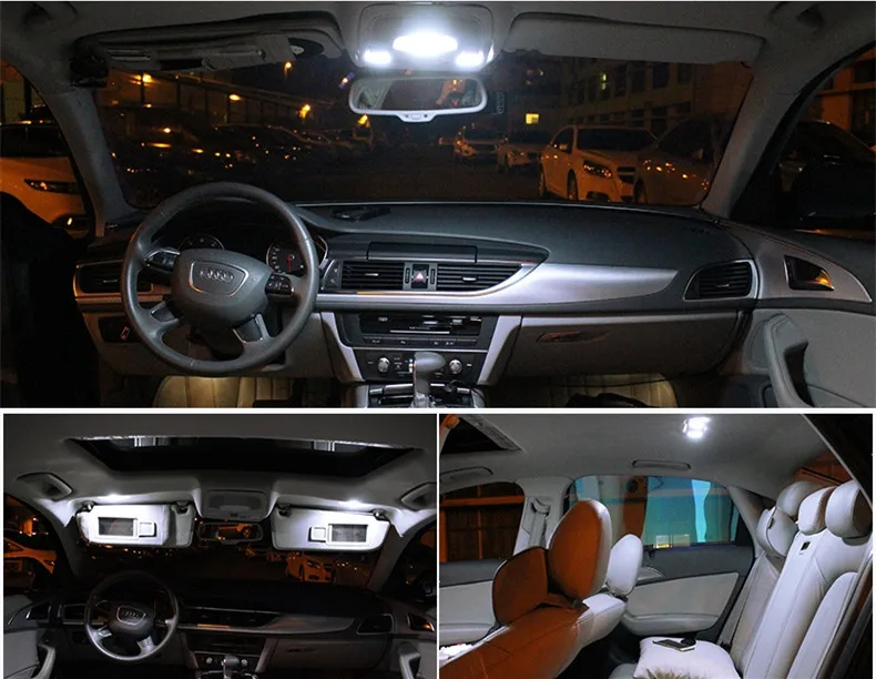 9PC Error Free White Interior LED Light Package Kit For