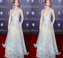 Robe de soiree durchsichtig spitze appliques abendkleid long sleeves abendkleid perlen bodenlangen vestido de festa