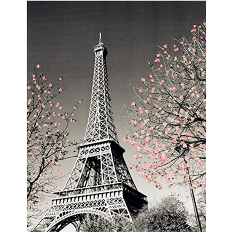 New full diamond embroidery kits eiffel tower 5d full diamond