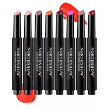 NORTHSHOW бренд увлажняющий губы бархатная помада матовые Карандаши для губ водостойкие пигменты телесный пресс Помада Макияж