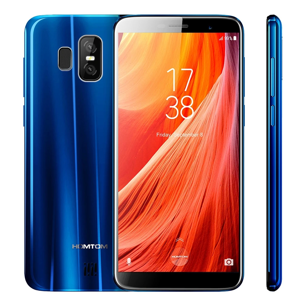 HOMTOM S7 смартфон 5 &quotHD 18:9 1280*640 mtk6737 четыре ядра 3G RAM 32G ROM 2900 мАч две задних камеры 13MP 8MP