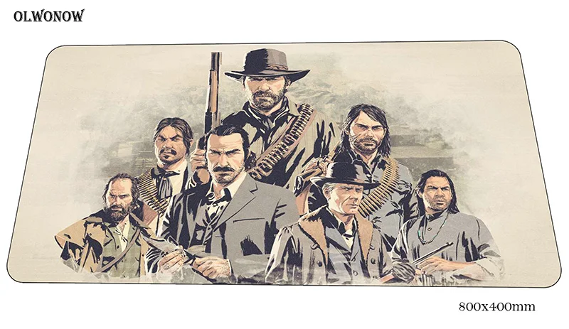 Красный dead redemption 2 коврик для мыши геймер Высокое качество 800x400x3 мм игровой коврик для мыши HD с принтом для ноутбука эргономичный коврик для мыши