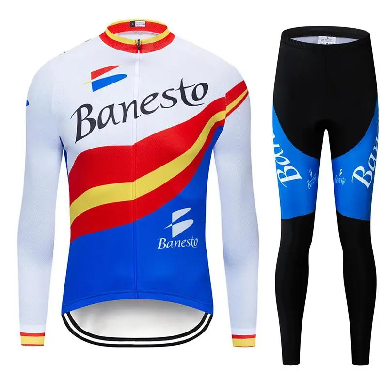 Мужская Джерси для велоспорта Pro Team с длинным рукавом, Зимняя Теплая Флисовая одежда для велоспорта Ropa Ciclismo, комплект велосипедных комбинезонов - Цвет: 6