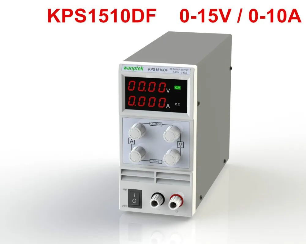 

KPS1510DF 15V10A 110V-230V 0.1V/0.001A EU LED Digital Adjustable Switch DC Power Supply mA display