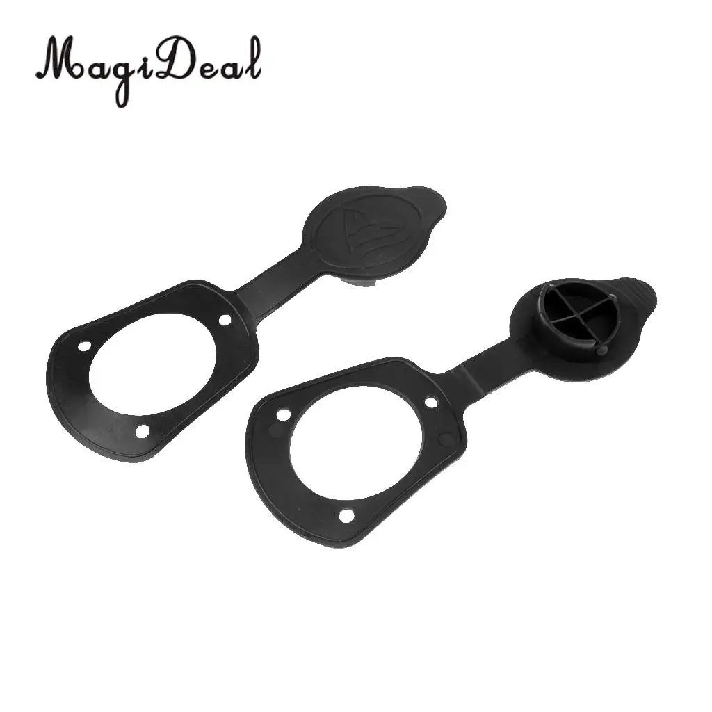 MagiDeal Hot Sale 2Pcs Large Black Color ABS Cap Gaskets for Flush Mount Fishing Rod Holders Canoe Rowing Boat Kayak Accessory