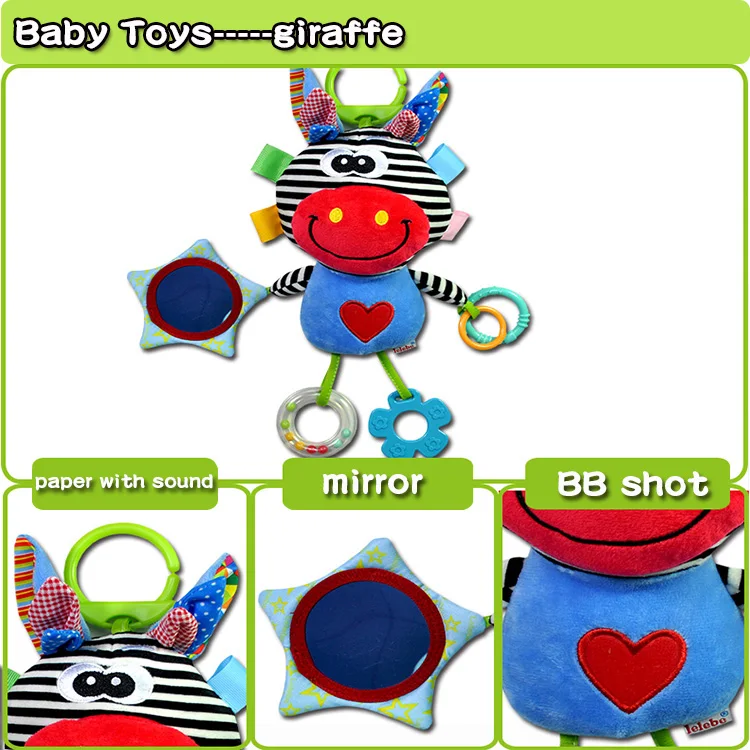 Детские speelgoed 0-12 maanden Колокольчик для новорожденных мальчиков и девочек детские мягкие симпатичные куклы животных развитие колокольчиков