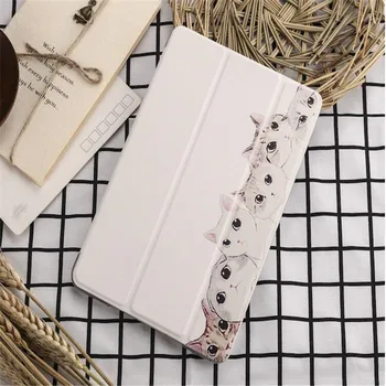 

Cute animal art cat kitty pattern leather case for ipad mini 1 2 3 4 lovely tablet cover low price from factory