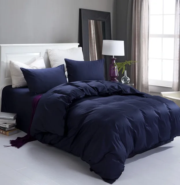 New Navy Blue High Quality Home And Hotel Bedding Set 2 Pillow Case New Navy Blue High Quality Home And Hotel Bedding Set 2 Pillow Case 1
