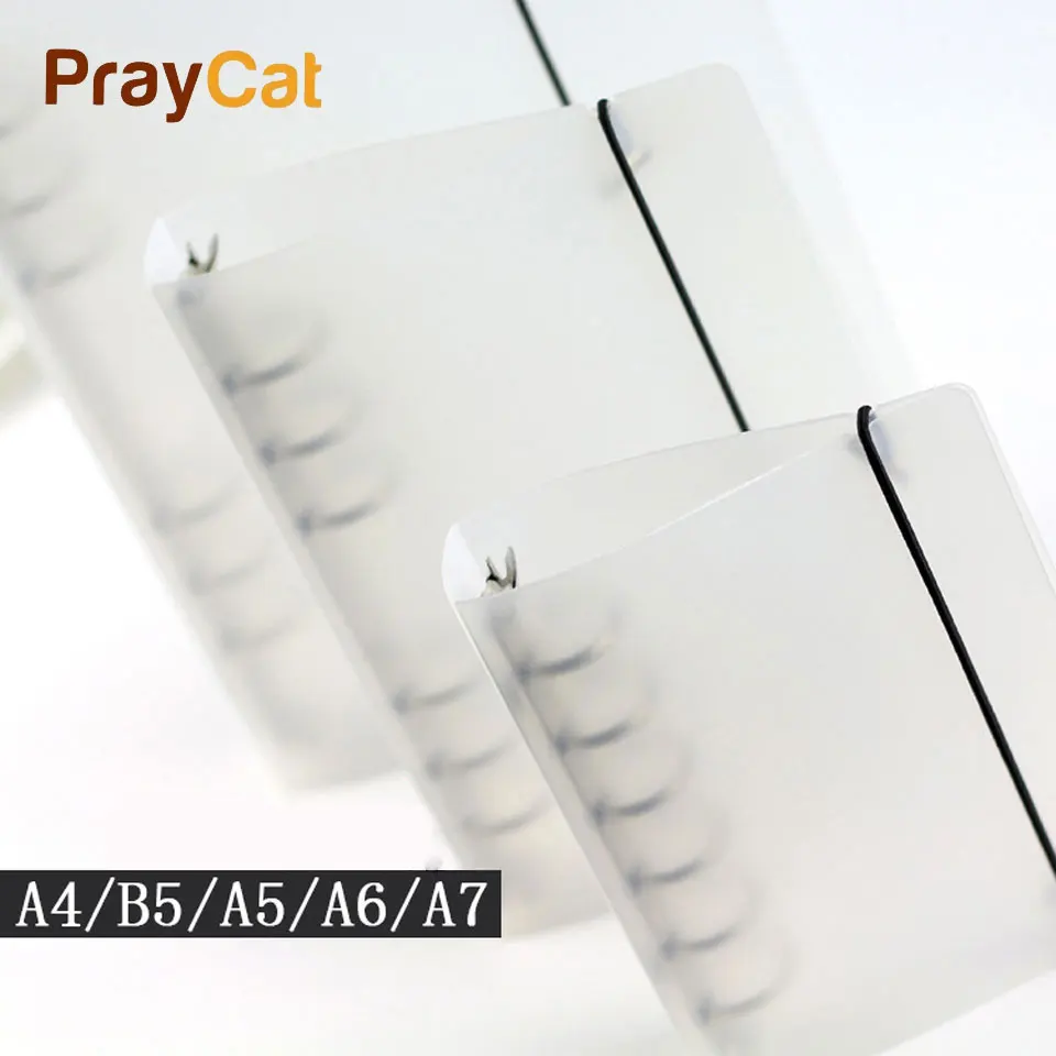 

PP A4 B5 A5 A6 A7 Planner Ring Binder Spiral Cover Traveler Journal School DIY Diary Agenda notebooks school supplies