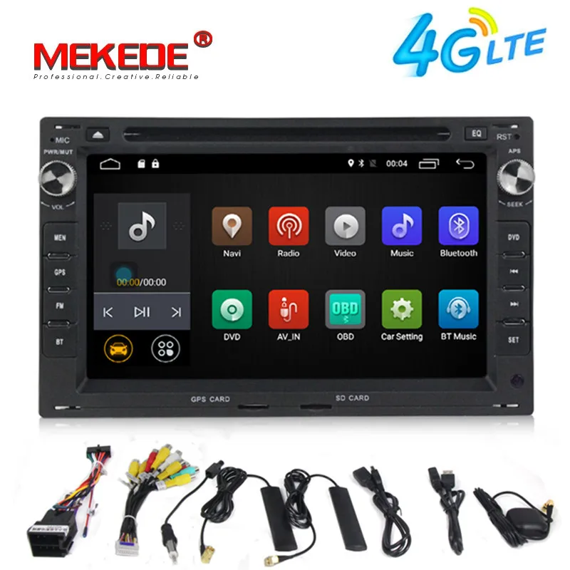 

2DIN Android 7.1 4G WIFI Car dvd for VW Golf4 T4 Passat B5 Sharan GOLF With GPS Navi BT RDS DVR Camera DAB OBD dvd player radio
