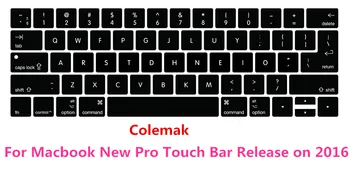 

For Macbook 2016 New Pro 13" A1706 15" A1707 With Touch Bar US/EU Silicone Colemak Dvorak French Hebrew Keyboard Cover Skin