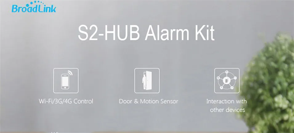 New Broadlink S2-HUB Security Alarm System Kit Detector Motion Sensor Door Window Alarm Remote Control For Smart Home Automation