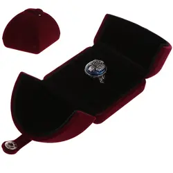 Модные бархатные Обручение обручальное кольцо кулон Jewelry Дисплей коробка двойная крышка