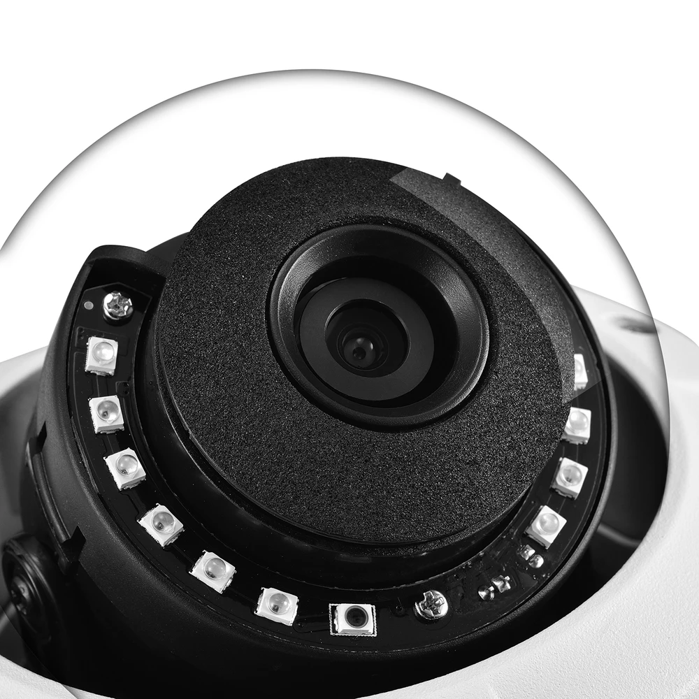 AZISHN Антивандальная H.265 ip камера 2 МП 4 25 кадров/с ONVIF 12IR IP66 металлическая