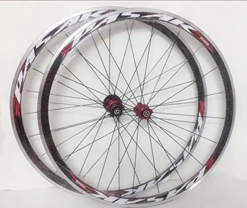 1680 Высокое качество Горячая Распродажа 700C сплав V Тормозные колеса bmx дорожный велосипед колеса алюминиевые дорожные колеса велосипедные колеса - Цвет: red hub red