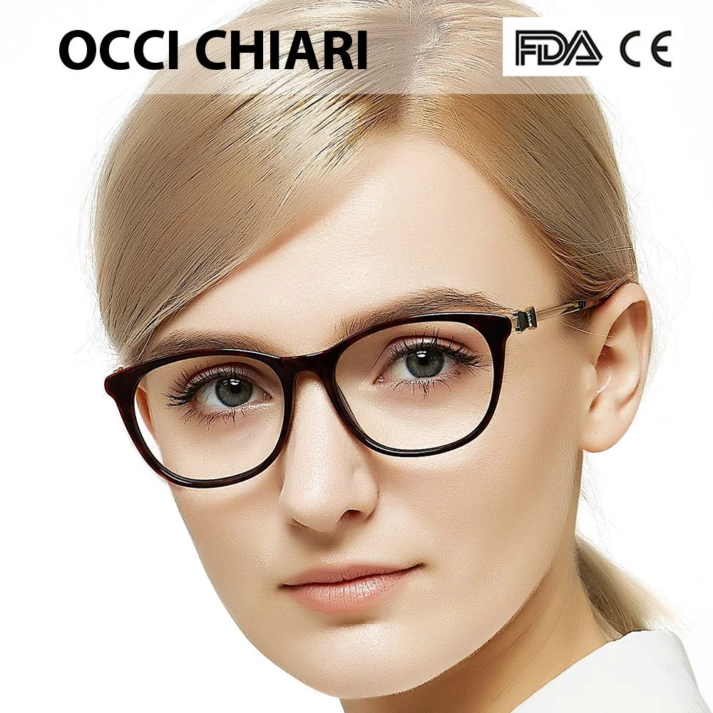 

Optical Eye New 2018 Vintage Glasses Women Frame Oval Spectacles Female Eyeglasses oculos de Eyewear OCCI CHIARI OC7032