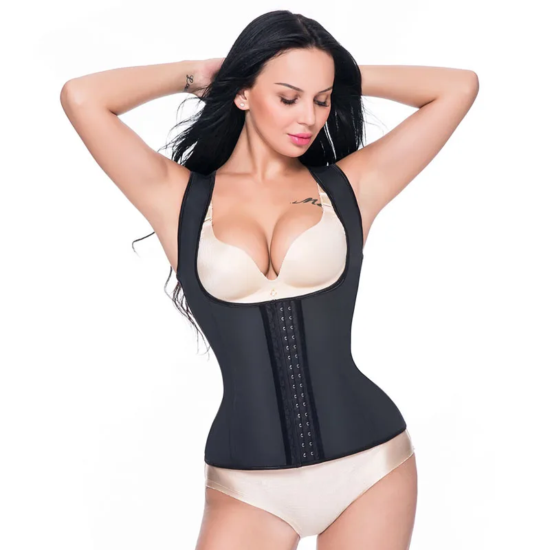 

Wholesale Women Body Shaper Bustiers Corsets LATEX Rubber Waist Trainer Cincher Underbust corselet Shapewear Top Slimming Harnes