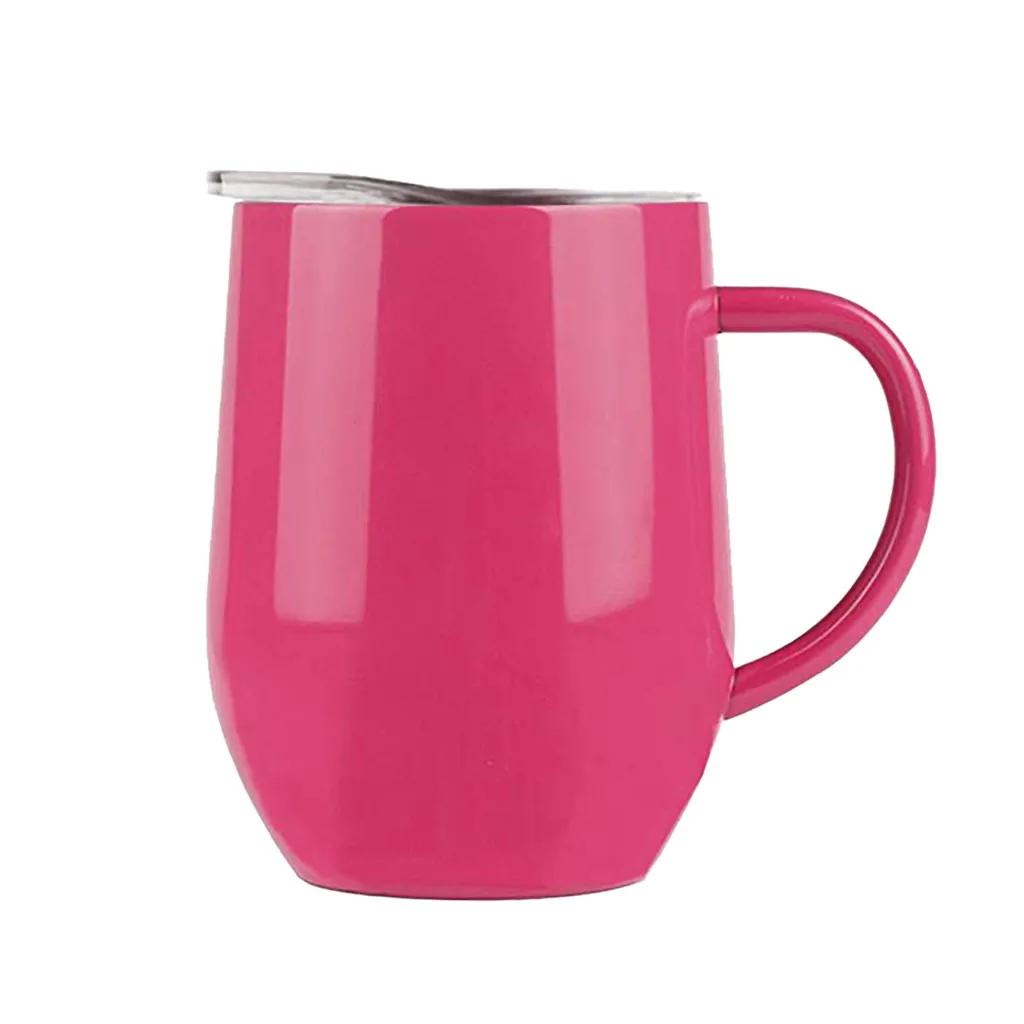 Hot Pink Простая Офисная крутая Термос вакуумная школьная прямая чашка для питья из нержавеющей стали дорожная кружка кофе двойная изоляция - Цвет: Hot Pink