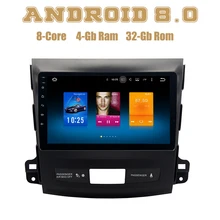 Для Mitsubishi Outlander 2007-2012 Android 8,0 4 г оперативной памяти Octa Core радио автомобиль gps с 1024*600 экран PX5 4 г wifi usb стерео Авто