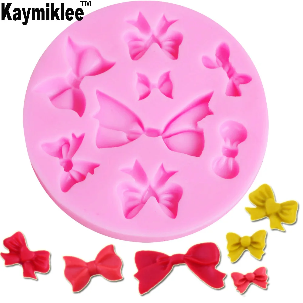 Kaymiklee M117 8 Мини Луки бабочка Силиконовые Формы Торт Помадка сахар Лук Craft