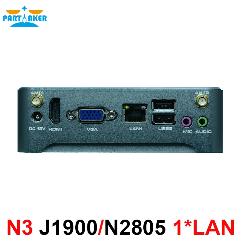 

Partaker N3 Mini PC Windows 10 Fanless PC With Intel J1900 N2805 i3 4010Y i3 4020Y