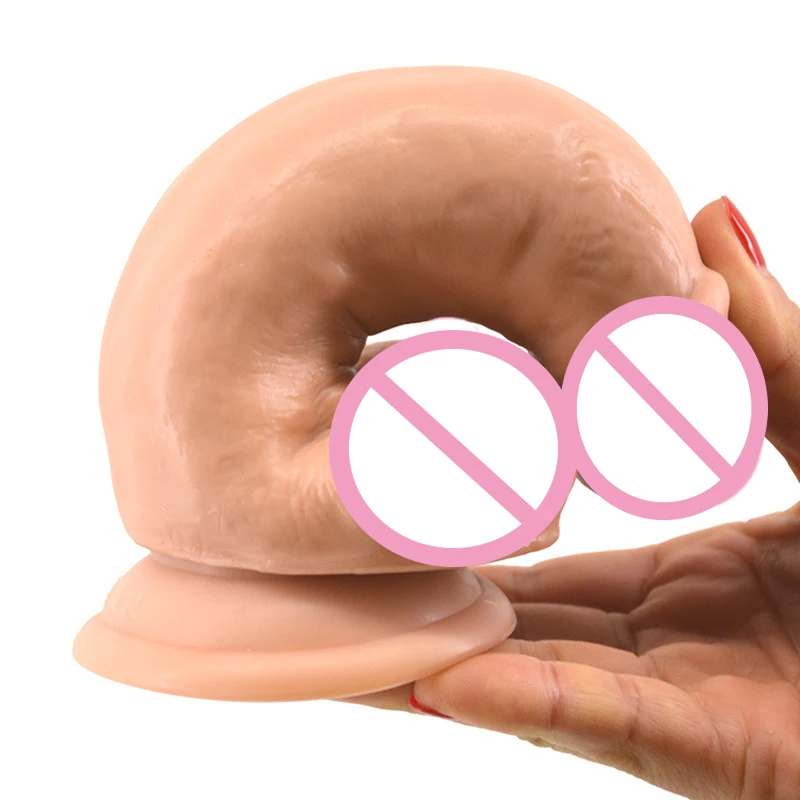 Super soft huge dildo flesh/brown male artificial penis big thick dick suction cup dildo realistic anal dildo sex toys for women