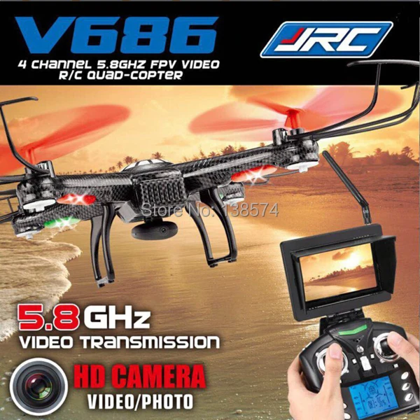 JJRC V686G 5,8G FPV Безголовый режим RC Квадрокоптер с HD камерой монитор