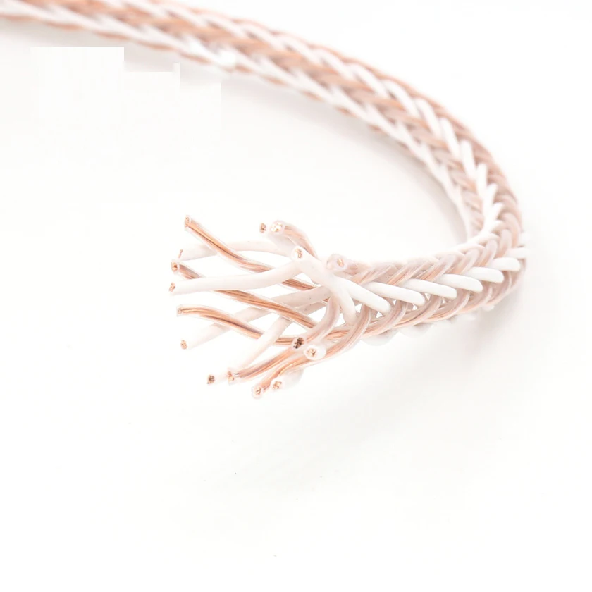Free shipping 8TC 7N pure copper Bulk speaker cable without Terminal Speaker cable