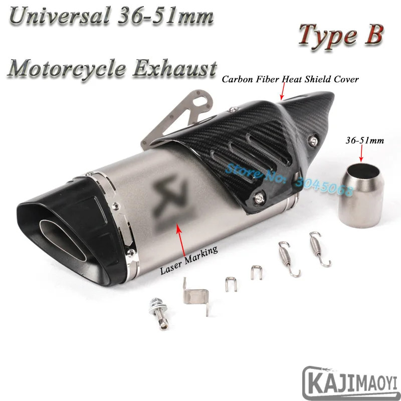 Escape de la motocicleta Escape para R1 R6 R3 Z900 KTM390 K8 CBR modificado universal moto láser carbono Scooter silenciador etiqueta