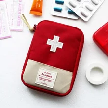 Outdoor Portable Carry First Aid Kit Zipper Travel Accessories Mini Storage Classification Pill Box Functional Bag