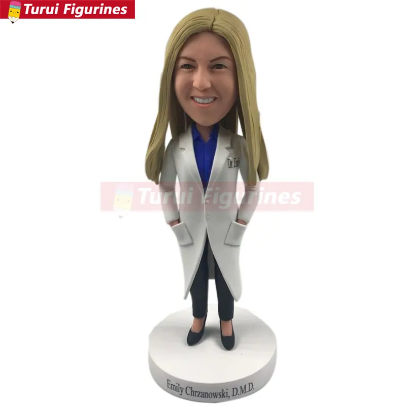 

Female Dentist Personalized Gift Custom Bobble Head Female Dentist Birthday Cake Topper Girlfriend Bday Gift figurines statues