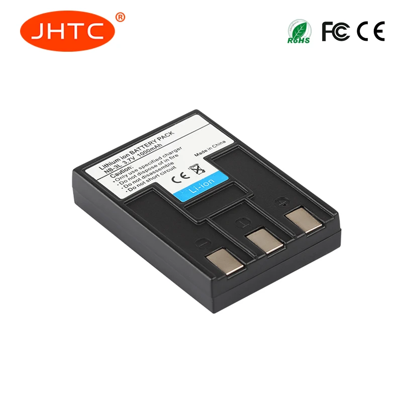 

JHTC 1Pc 1000mAh NB-3L NB3L NB 3L Rechargeable Li-ion Camera Battery For For Canon PowerShot SD500 SD110 SD10 NB 3L