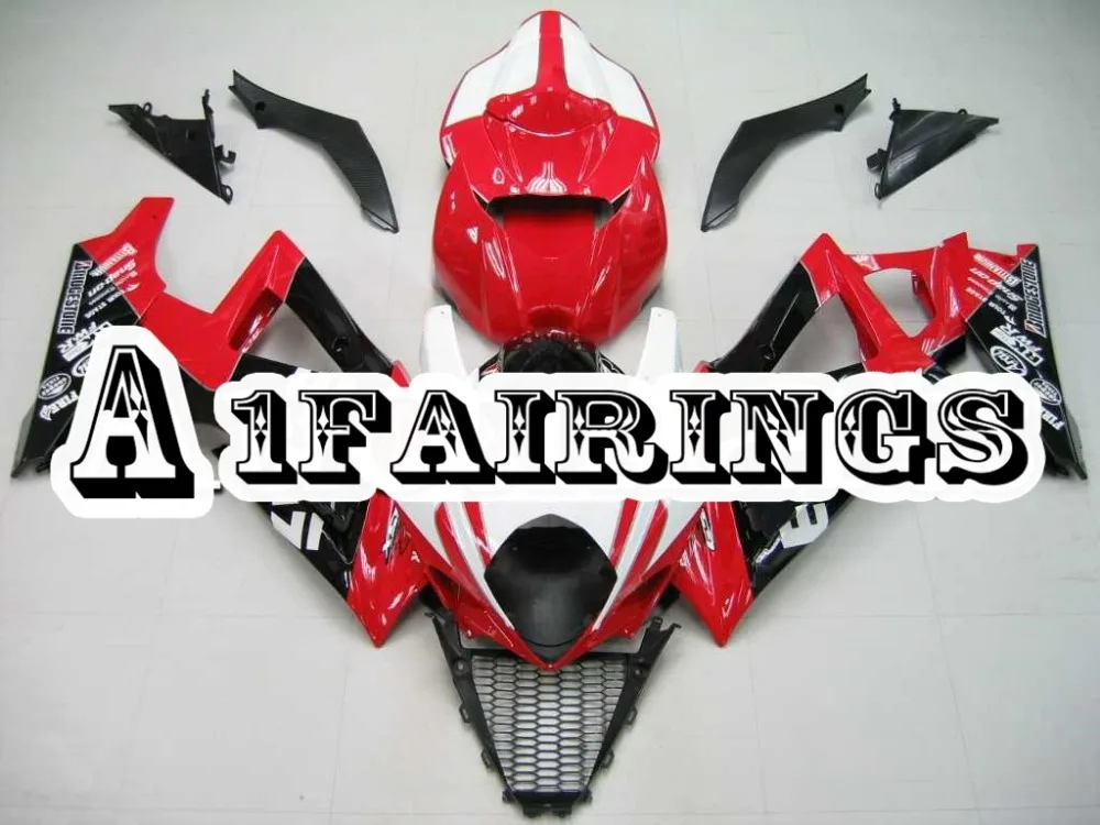 Gloss Red White Full Fairings For Suzuki GSXR1000 K7 2007 2008 GSXR-1000 07 08 ABS Plastic Injection Motorcycles Body Kits Cover |