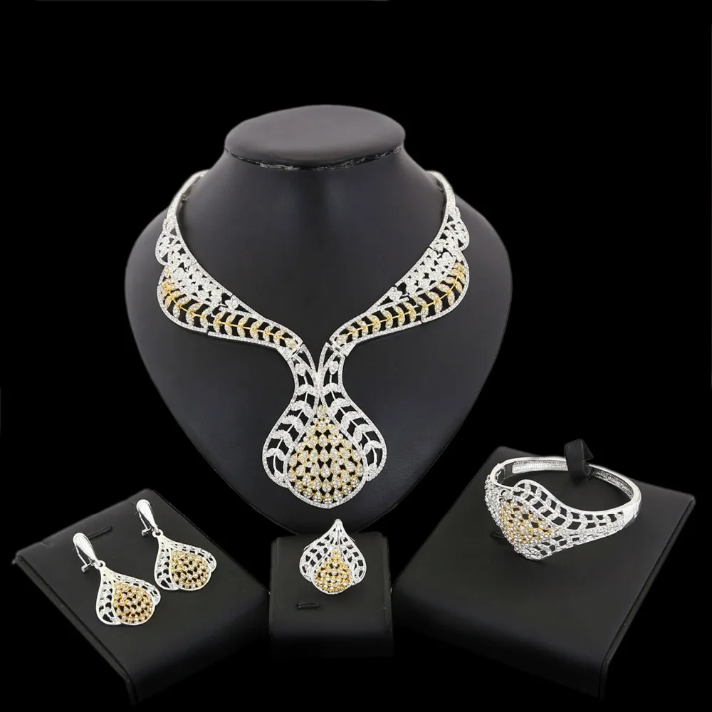 Yulaili Hollow Carved Decorative Pattern Dubai Jewelry Setin Jewelry