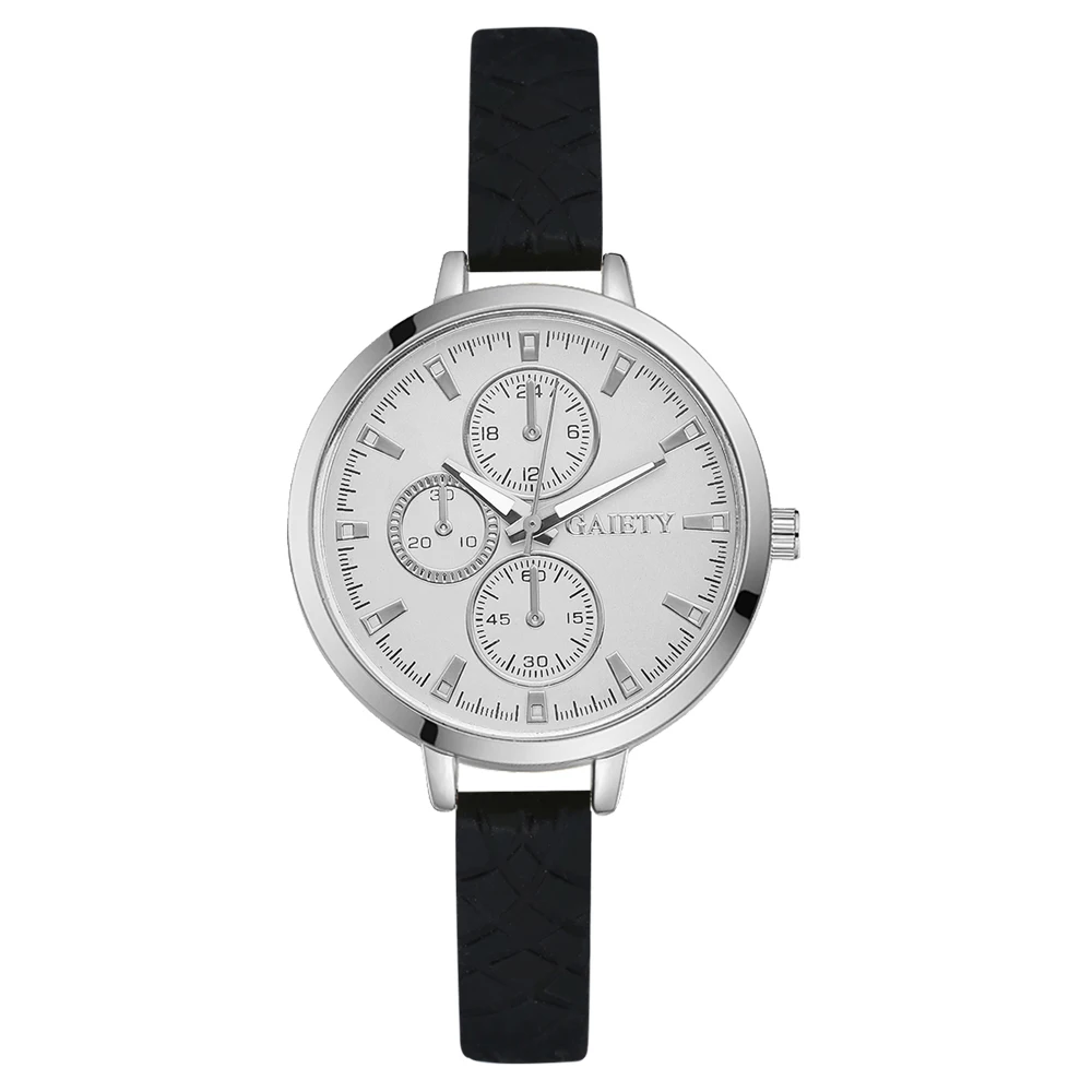 

2017 GAIETY Brand Women Silver Quartz Wristwatches Silicone Watch Woman Ladies Quartz-watch Charming Watch Fashion Casual
