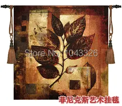Размер 100*100 см красивые листья пейзаж Картина tapiz украшения дома гобелен гобелены PT-17