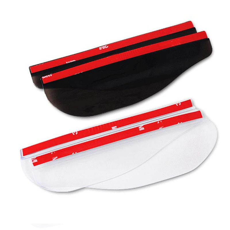 2Pcs Universal Flexible PVC Car Accessories Rearview Mirror Rain Shade Rainproof Blades Car Back Mirror Eyebrow Rain Cover