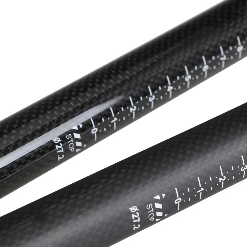 Матовый черный глянцевый 3 K углеродного волокна велосипед подседельный 0 мм смещение Велоспорт MTB/дороге велосипед сиденье должностей 27,2/30,8/31,6 мм