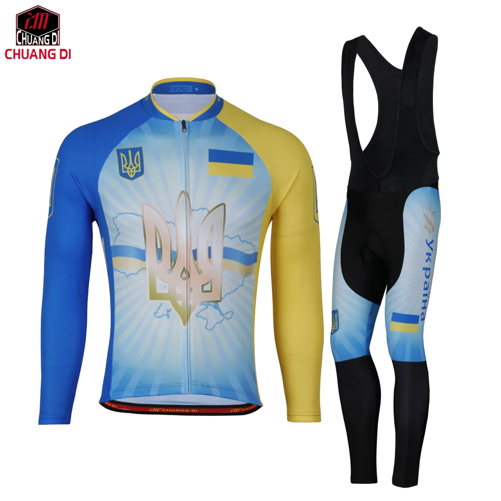 

ZM Ukraine National Flag Cycling Jersey Mtb Bike Cycling Clothing Ropa Ciclismo Popular Men Spring Autumn Style