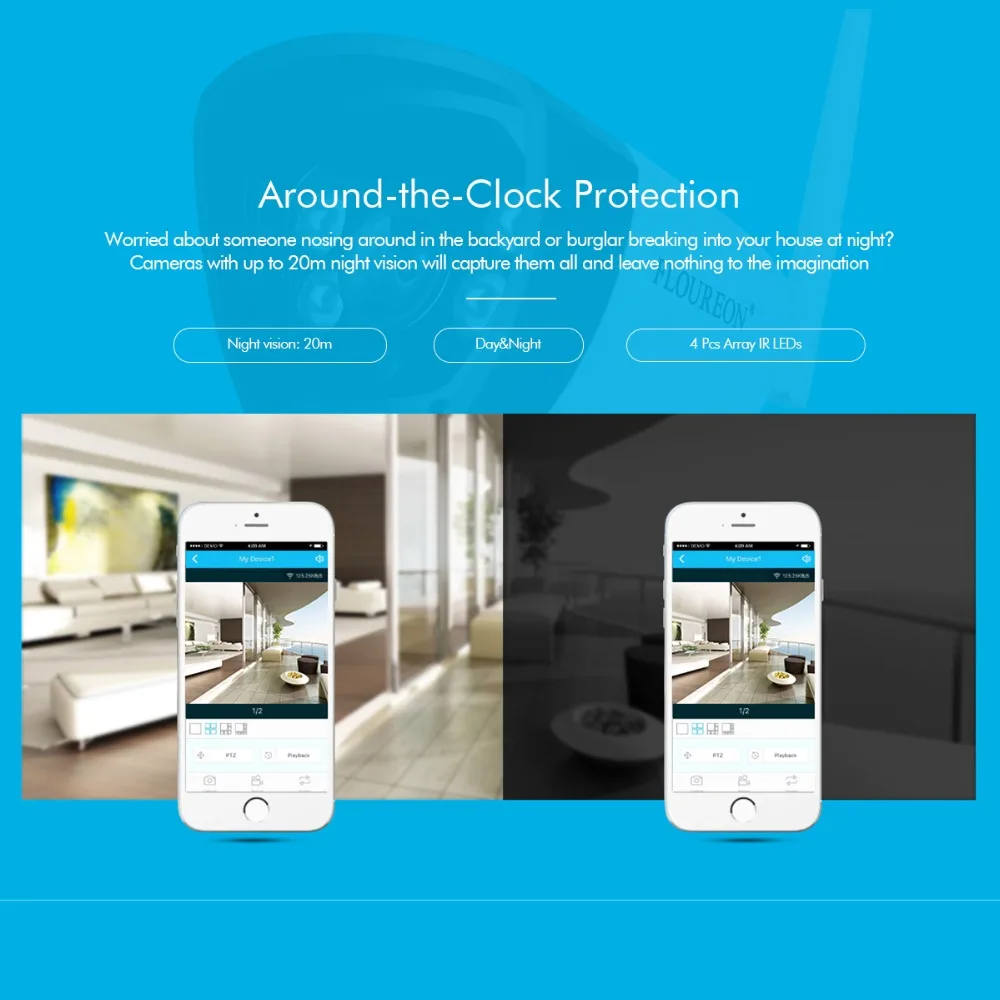 Floureon 4CH беспроводной CCTV 1080 P DVR комплект 4 шт. открытый Wifi 720 P IP камера наблюдения для безопасности видеокамера сетевой видеорегистратор Система очистки