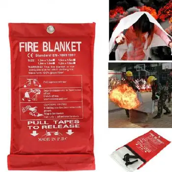 

Emergency Fire Blanket 1MX1M Emergency Survival Fire Shelter Safety Protector Fire Extinguishers Tent