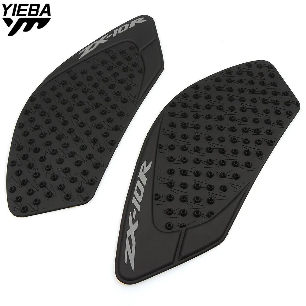 Motorcycle Acccessories Stickers Black Tank Traction Pad Side Gas Knee Grip Protector for KAWASAKI ZX10R ZX-10R ZX 1R 2008-2010